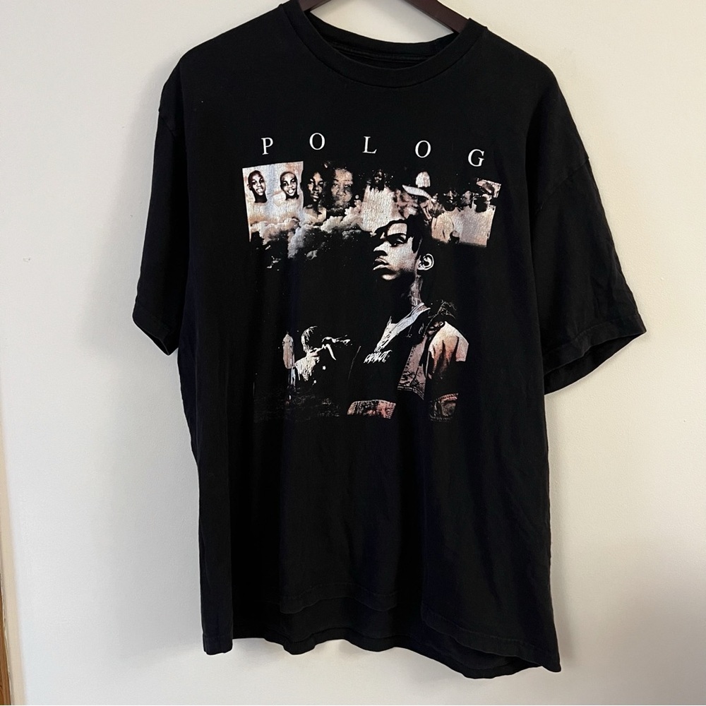 Polo G Rap Music Graphic T-Shirt Size Men’s XL Black/White Short Sleeves